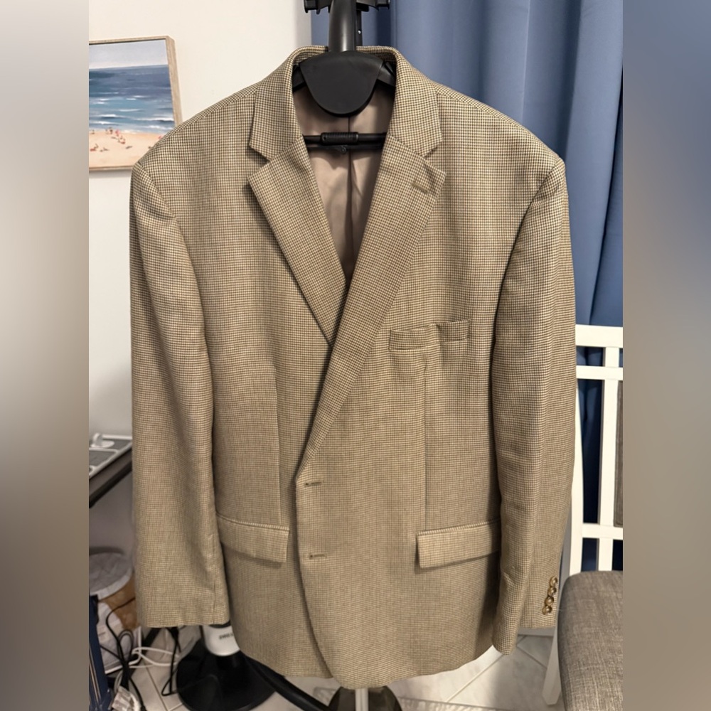 Ralph Lauren Sport Coat 50R Brown Check Jacket